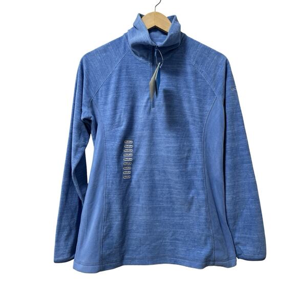 Columbia Womens Arctic Air Mock Neck Half Zip Sweater Size M Blue Outdoor NWT - Picture 1 of 8